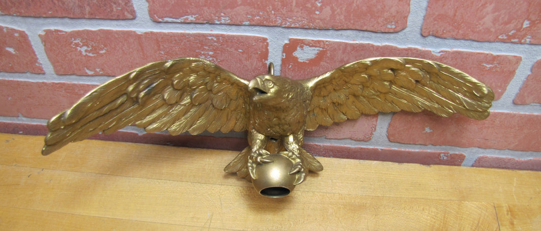 SPREAD WINGED EAGLE Old Figural Bird Finial Topper Decorative Arts Hardware Element