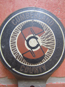 CUMBERLAND COUNTY SCC SPORTS CAR CLUB Old License Plate Topper Auto Sign Plaque Badge