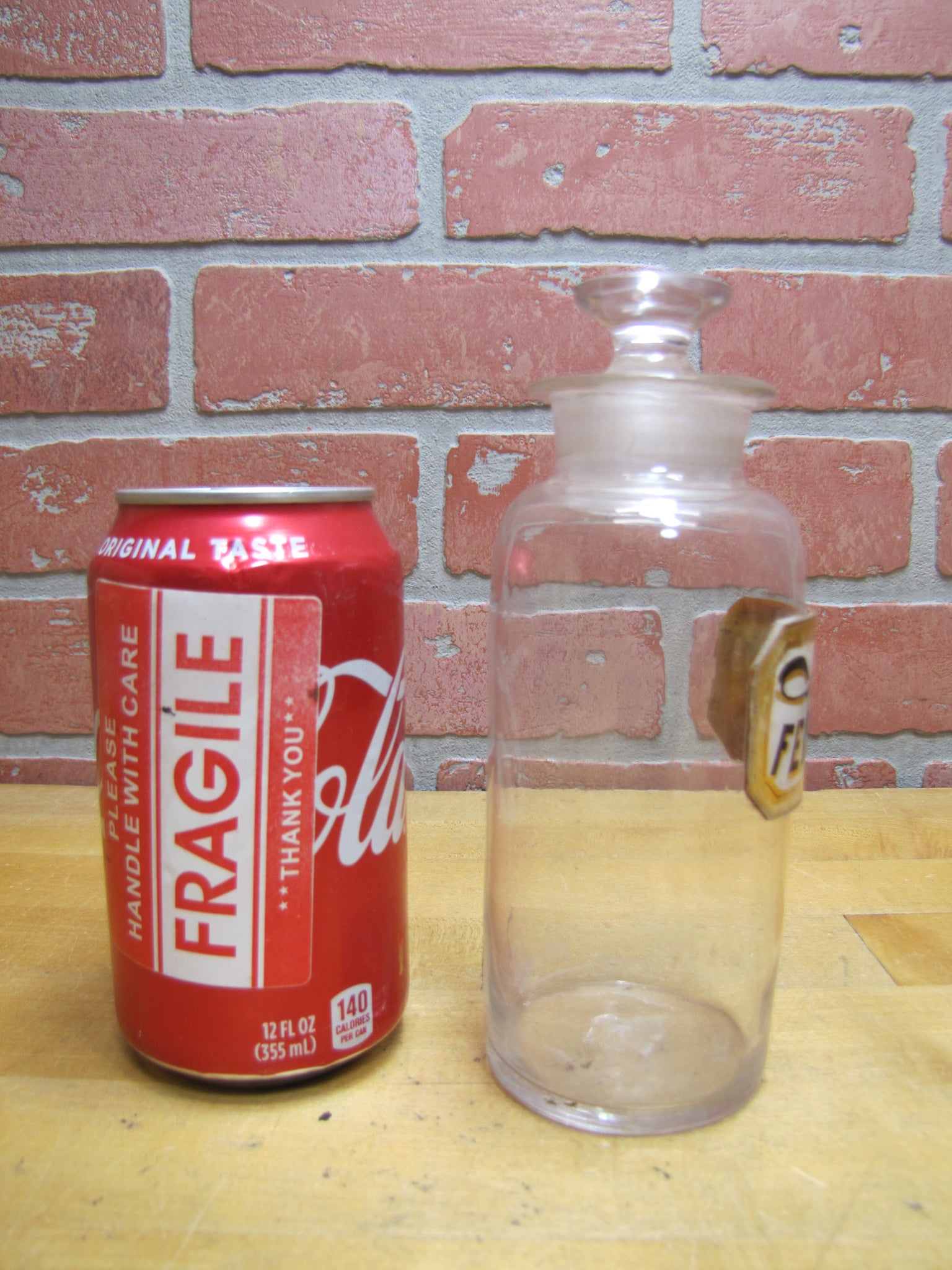 P CINCH F Antique Reverse Glass Label Apothecary Drug Store Medicine Jar  Bottle