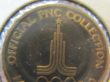 Load image into Gallery viewer, 1980 MOSCOW OLYMPICS GRASS HOCKEY MEDAL Coin Official PNC Collection
