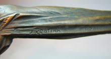 Load image into Gallery viewer, Antique 1910 Nude Bronze Letter Opener Page Turner J Kratina Freemason Ldg 271
