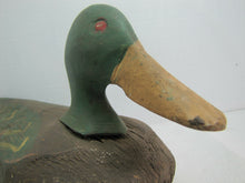 Load image into Gallery viewer, Vtg Duck Decoy - Folk Art hand carved mid 1900s hand painted crafted wood
