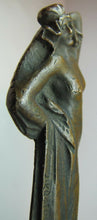 Load image into Gallery viewer, Antique 1910 Nude Bronze Letter Opener Page Turner J Kratina Freemason Ldg 271
