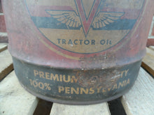 Load image into Gallery viewer, Old VEEDOL FLYING V OIL Can 5 gallon auto truck gas shop tractor advertising
