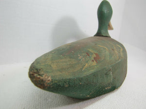 Vtg Duck Decoy - Folk Art hand carved mid 1900s hand painted crafted wood