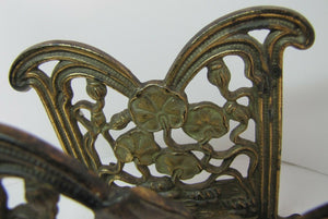 Antique Art Nouveau Maiden Lillies Letter Holder exquisite design ornate details