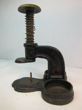 Load image into Gallery viewer, Antique Desktop Paper Punch Knick Knack Holders Old Red Gold Paint Ornate
