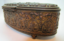 Load image into Gallery viewer, Antique Jenning Brothers Victorian Era Trinket Casket Dresser Top Box *ornate
