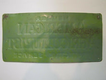 Load image into Gallery viewer, Orig 1960 Member AMERICAN AGRICULTURIST Protective Service Sign raised metal
