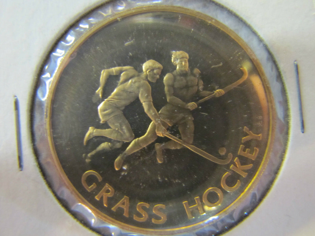 1980 MOSCOW OLYMPICS GRASS HOCKEY MEDAL Coin Official PNC Collection