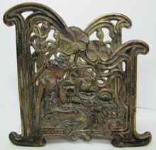 Load image into Gallery viewer, Antique Art Nouveau Maiden Lillies Letter Holder exquisite design ornate details
