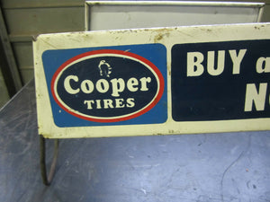 Vintage COOPER TIRES Store Display Sign - double signs Auto Gas Oil advertising