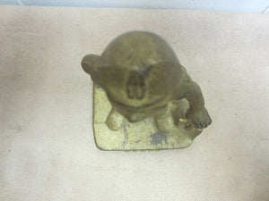 Antique MIDWEST Foundry Advertising Cast Iron Doorstop Sandy fdy worker book end